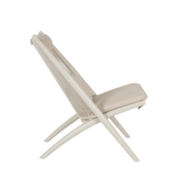 Poltrona da esterno beige in metallo Aloha – Bizzotto-image-3