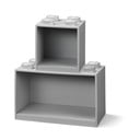 Set di 2 mensole da parete grigie per bambini Brick - LEGO®