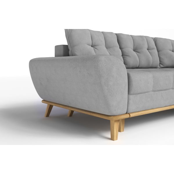 Divano letto angolare grigio chiaro (penisola a destra) Balitco - Ropez-image-4