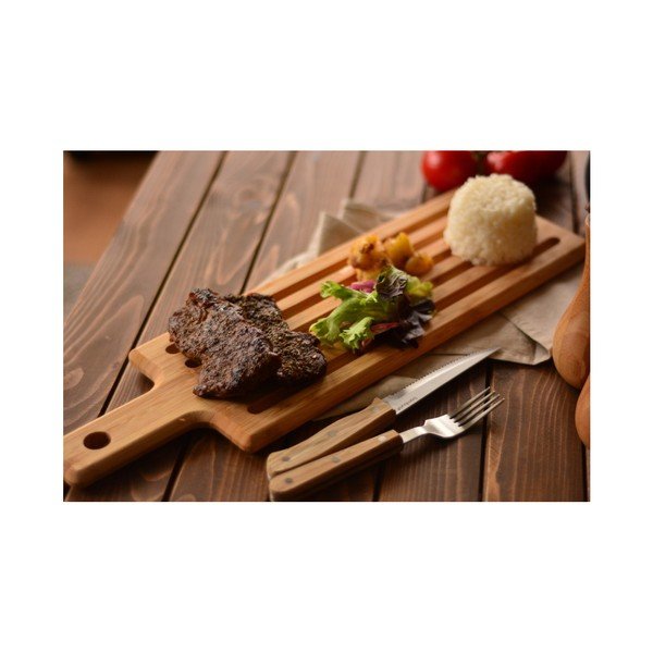 Bambusové servírovací prkénko na steak Bambum Grill, délka 40 cm-image-1