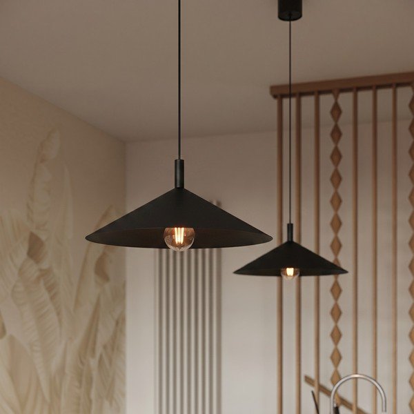 Lampadario nero in acciaio ø 40 cm Zylo – Sollux-image-1