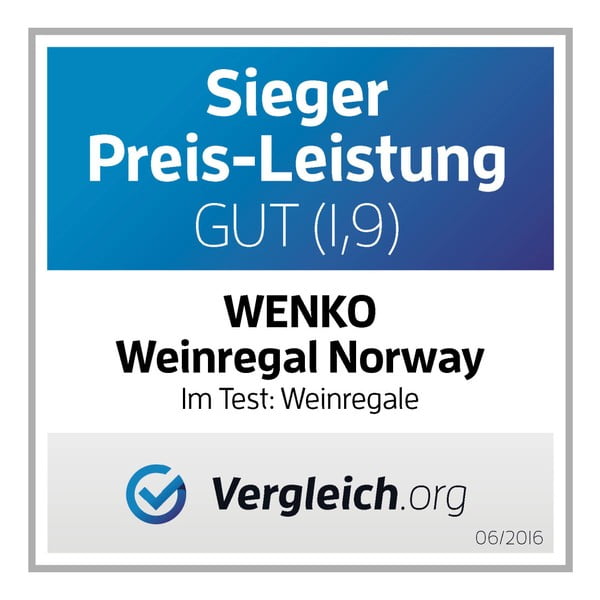 Portabottiglie in legno di noce per 12 bottiglie di vino Norway - Wenko-image-1