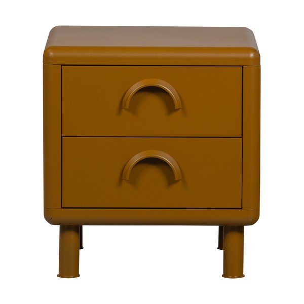 Comodino giallo ocra in metallo Rune – WOOOD