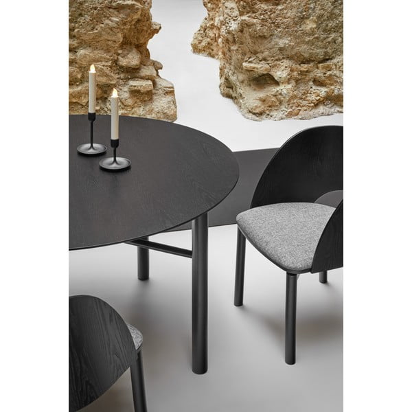 Tavolo da pranzo rotondo nero , ø 120 cm Junco - Teulat-image-2