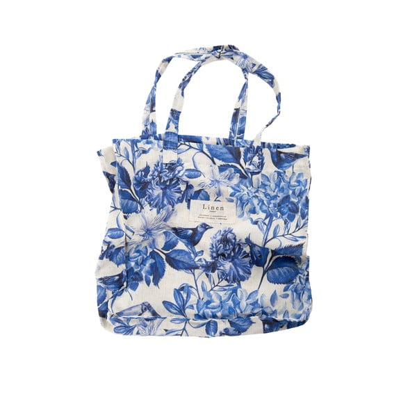 Borsa in tessuto Really Nice Things , larghezza 42 cm Blue Flowers - Madre Selva