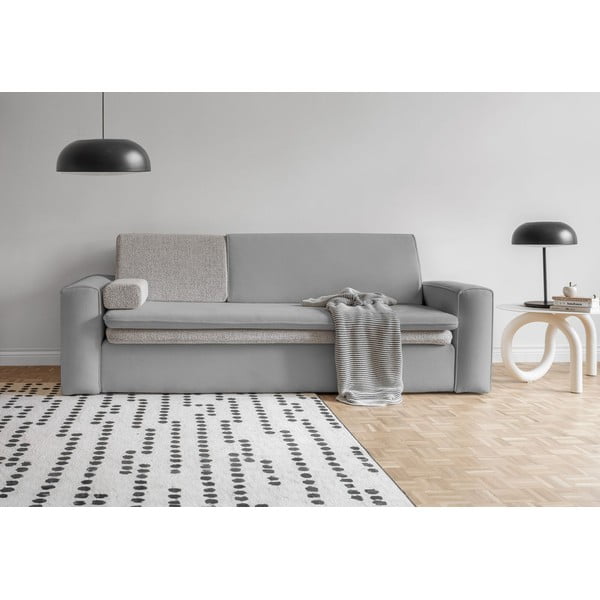 Divano in grigio chiaro allungabile 237 cm Wilson – Miuform-image-1