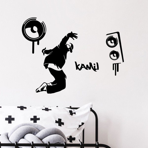 Adesivo da parete con nome Hip Hop - Ambiance