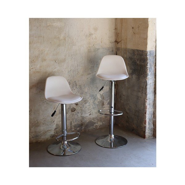 Set di 2 sgabelli da bar bianchi Trondheim - House Nordic-image-3