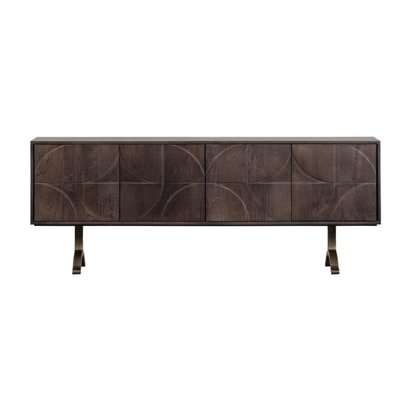 Tavolo TV in legno di mango marrone scuro 180x70 cm Draw - BePureHome