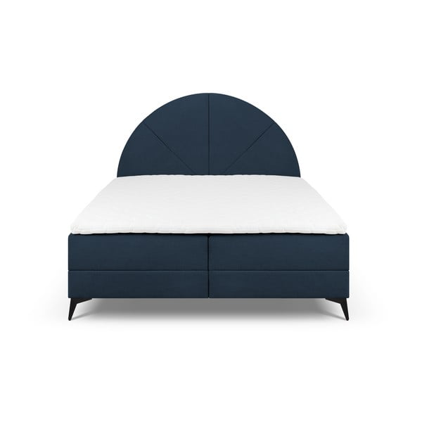 Letto boxspring blu scuro con contenitore 180x200 cm Sunset - Cosmopolitan Design-image-2