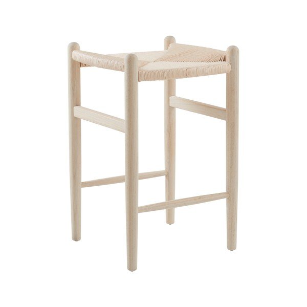 Sedia da bar colore naturale chiaro in olmo massiccio (altezza della seduta 63 cm) Nattavaara – Jotex