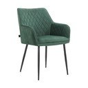 Set di sedie da pranzo verde in imbottito 2 pz Elvira – Støraa