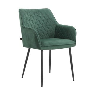 Set di sedie da pranzo in velluto verde 2 pz Elvira - Støraa