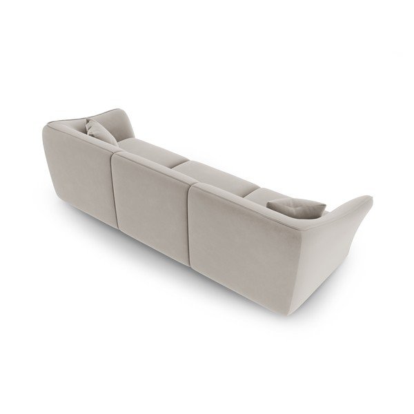 Divano beige con rivestimento in velluto 292 cm Tokyo – Cosmopolitan Design-image-3
