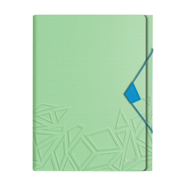 Zelená aktovka s přihrádkami Leitz