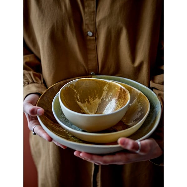 Ciotoline in set color crema in gres 4 pz 525 ml Lacey – Bloomingville-image-4