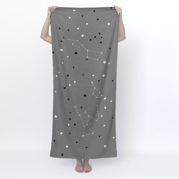 Telo da bagno grigio scuro 70x150 cm Constellation - Blanc