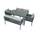 Set da pranzo da giardino in rattan grigio per 6 persone Vera 2 - Floriane Garden