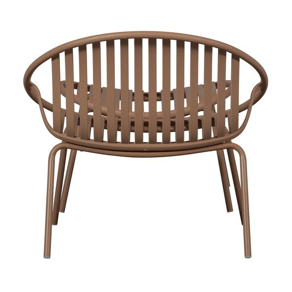 Sedia da giardino con poggiapiedi rosa in plastica Bruce – WOOOD-image-3