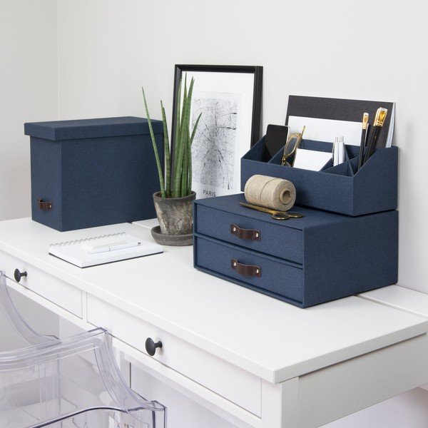 Organizer a 2 livelli blu scuro , 33 x 25,5 cm Birger - Bigso Box of Sweden-image-2