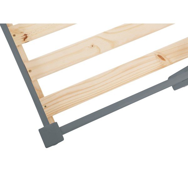 Letto da bambini rialzato grigio senza testiera con rete inclusa 90x200 cm Alpi2 – Støraa-image-4