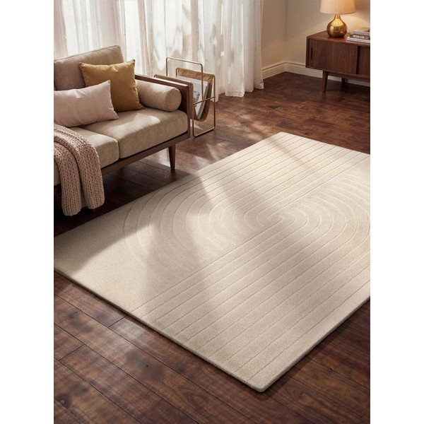 Tappeto color crema in lana tessuto a mano 120x180 cm Arcura – Vikosa-image-1