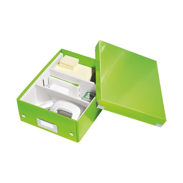 Scatola di cartone verde con coperchio Click&Store - Leitz-image-4