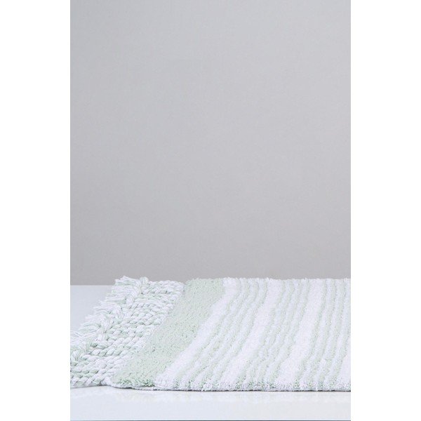 Tappeto da bagno in cotone verde, 60 x 90 cm Martil - Foutastic-image-4