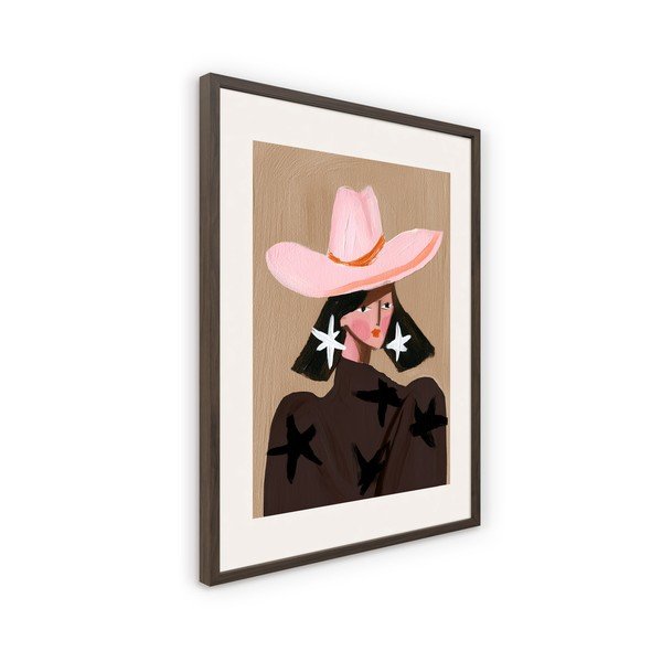 Dipinto stampato con cornice inclusa 50x70 cm Cowgirl – Styler-image-4