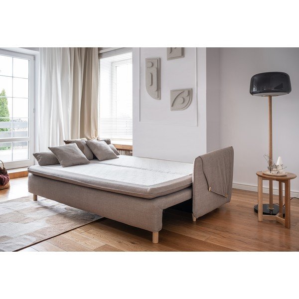 Divano letto marrone chiaro 207 cm Simon - Miuform-image-3