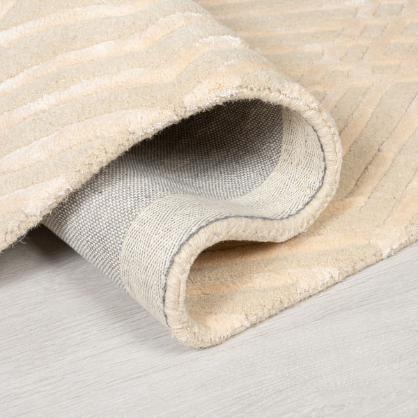 Tappeto in lana beige 160x230 cm Diamonds - Flair Rugs-image-1