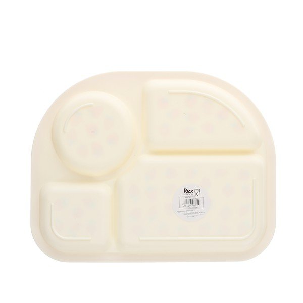 Piatto per bambini rosso/beige in plastica 21x27 cm Little Strawberry – Rex London-image-2