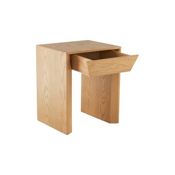 Comodino colore naturale chiaro con effetto rovere Sunnemo – Jotex-image-2