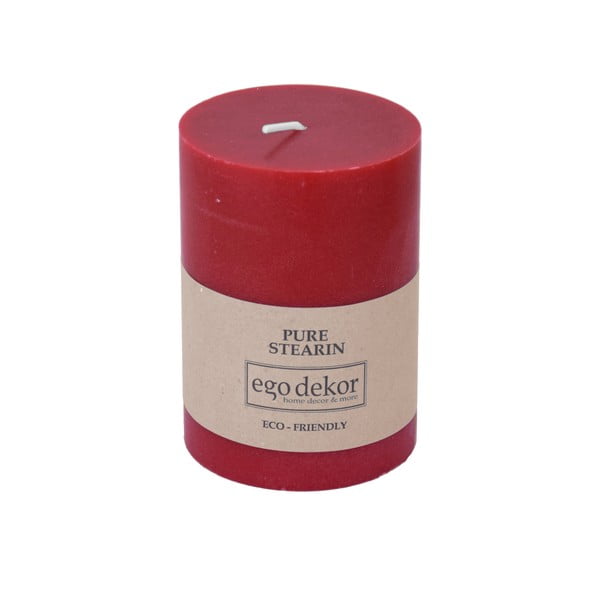 Candela rossa Friendly, tempo di combustione 37 h Eco - Eco candles by Ego dekor