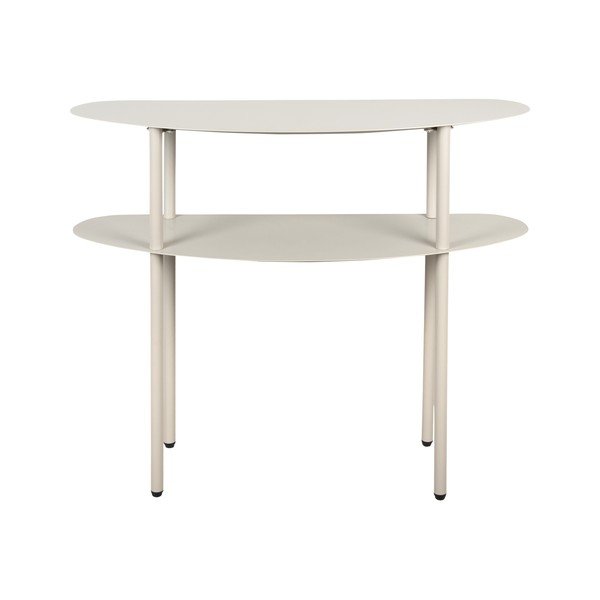 Tavolo consolle grigio in metallo 28x90 cm Riqueza – Leitmotiv-image-2