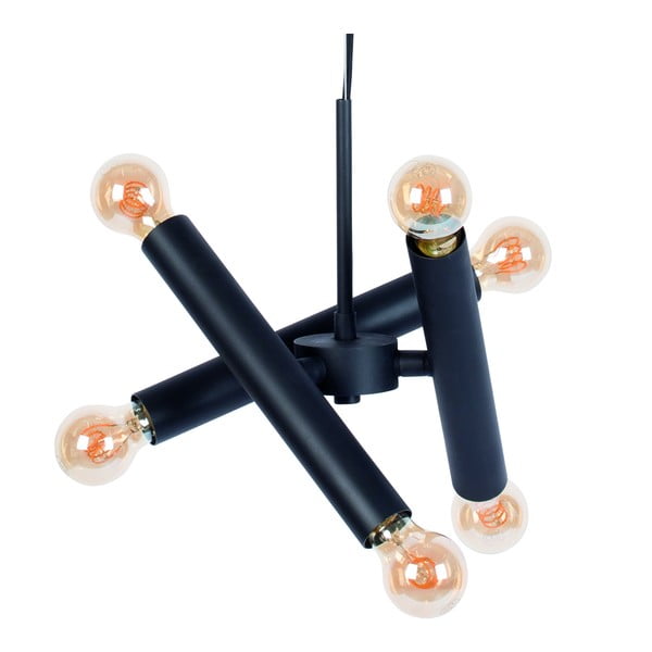 Lampadario nero lucido con intensità regolabile Hawk – Zuiver-image-4