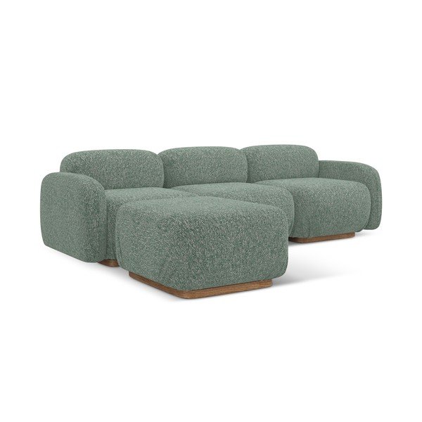 Divano angolare componibile verde chiaro (con composizione variabile) Ailani – Makamii-image-3