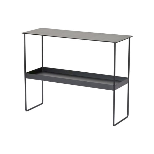 Tavolo consolle nero in metallo 29x78 cm Bull – LIND DNA