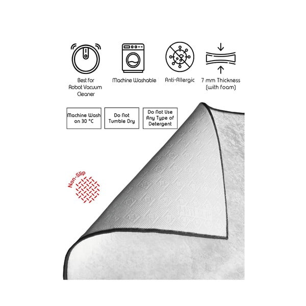 Set di tappetini per il bagno grigi/dorati 2 pz 60x100 cm CT – Foutastic-image-3