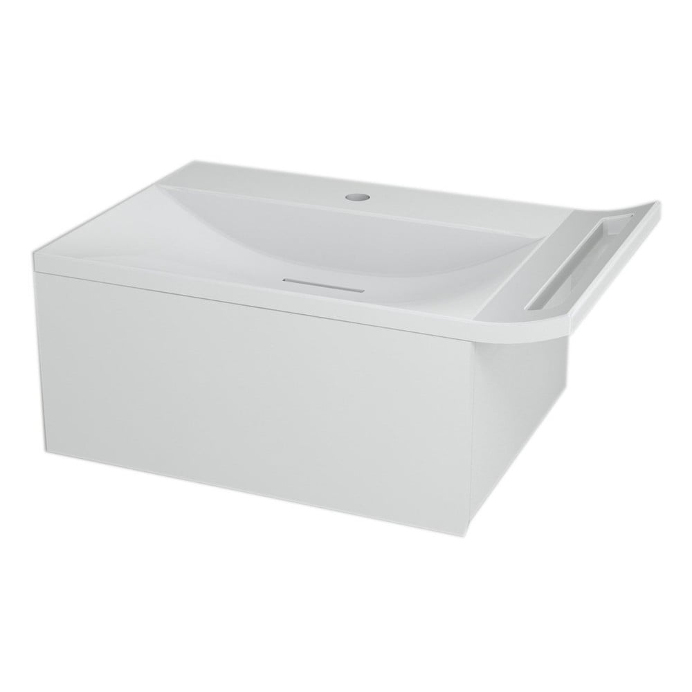 Mobile con lavabo bianco da appendere 60x26 cm Zeus – Sapho | Mobili da lavabo