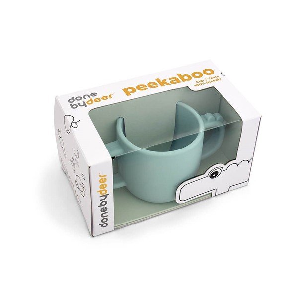 Tazza per bambini in silicone blu da 0,17 l Croco - Done by Deer-image-2