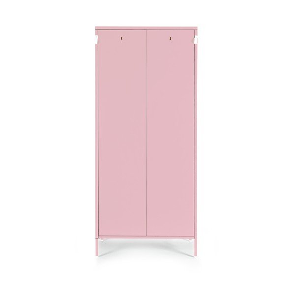 Armadietto rosa chiaro in metallo con chiusura a chiave 80x185x50 cm Cambridge – Yes Everyday-image-4