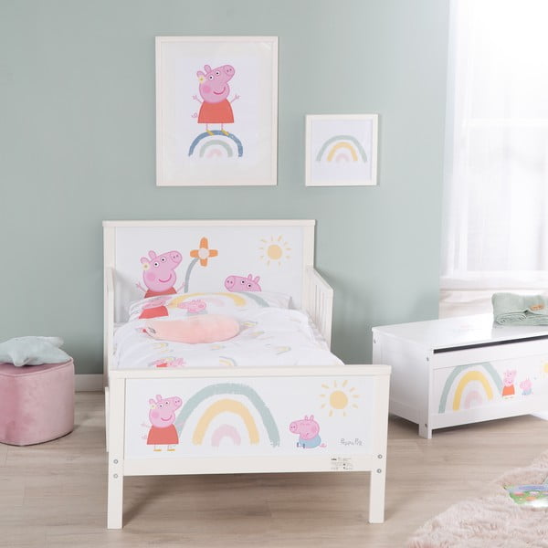 Letto bianco per bambini 70x140 cm Peppa Pig - Roba-image-2