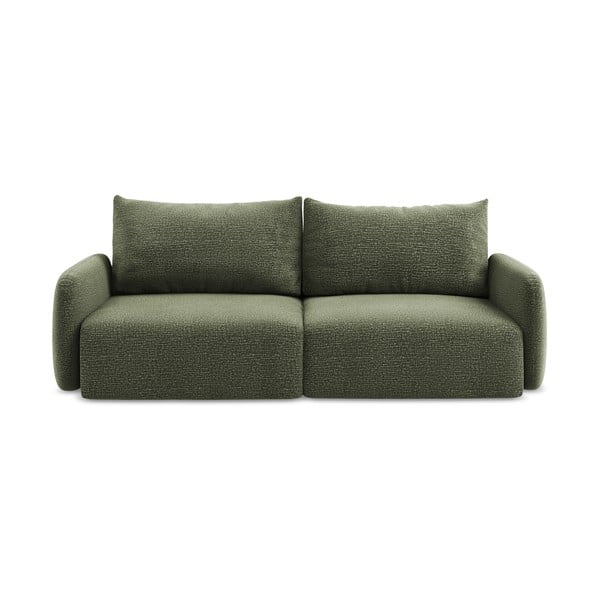 Divano letto verde con contenitore 238 cm Kalena - Makamii