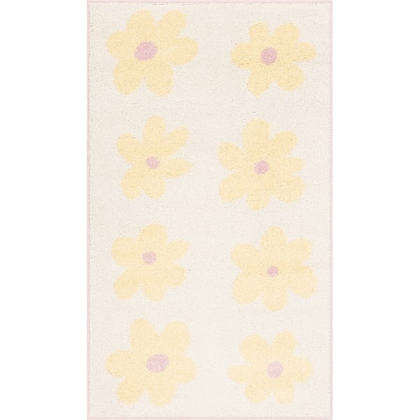 Tappeto per bambini giallo e avorio 80x150 cm Dazzy Vanilla – FD