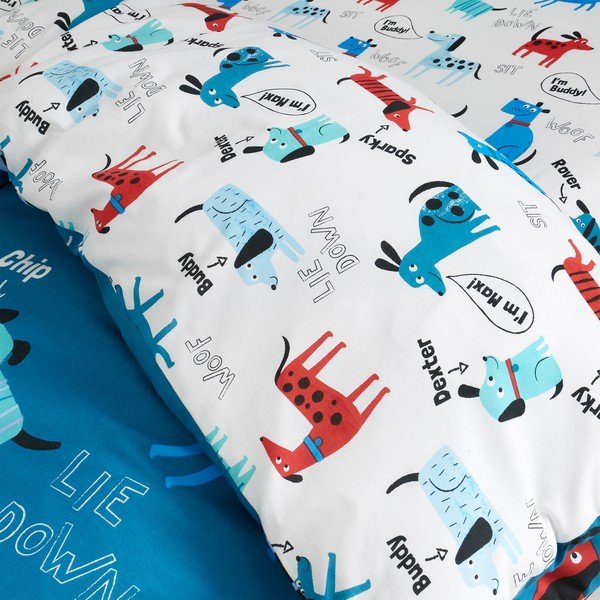 Biancheria da letto per bambini 200x135 cm Woofing Dogs - Catherine Lansfield-image-3