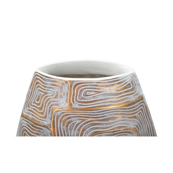 Vaso in poliresina color oro altezza 59,5 cm Eclips - Mauro Ferretti-image-4