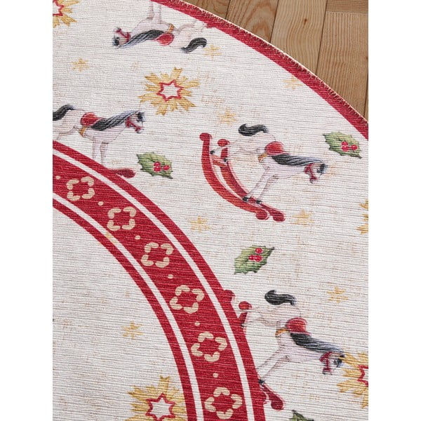 Tappeto rotondo rosso a tema natalizio ø 160 cm Toy's Delight Rocking Horse – Villeroy&Boch-image-3