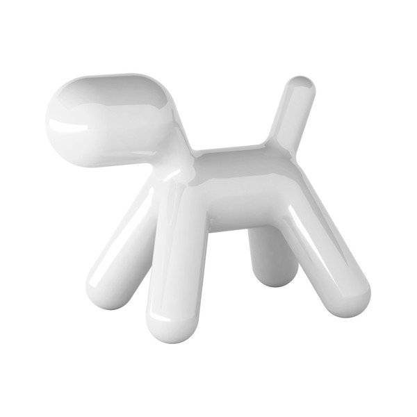 Stolička Puppy bílá lesklá, 43 cm