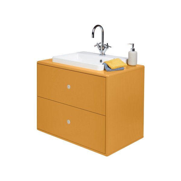 Mobile giallo con lavabo senza miscelatore 80x62 cm Color Bath - Tom Tailor-image-4